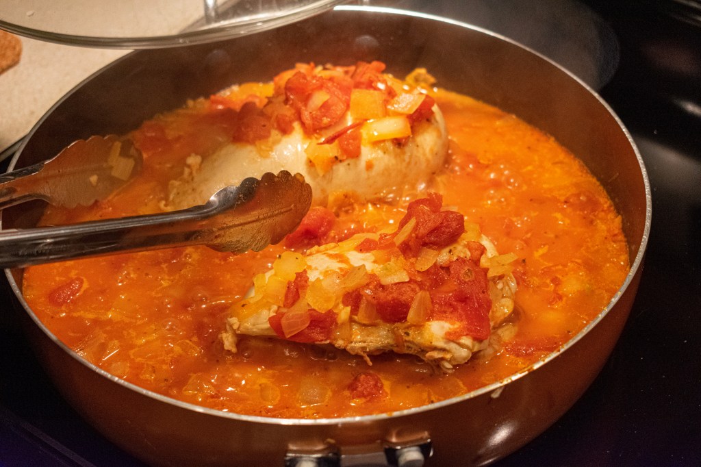 Chicken paprikash with spaetzle