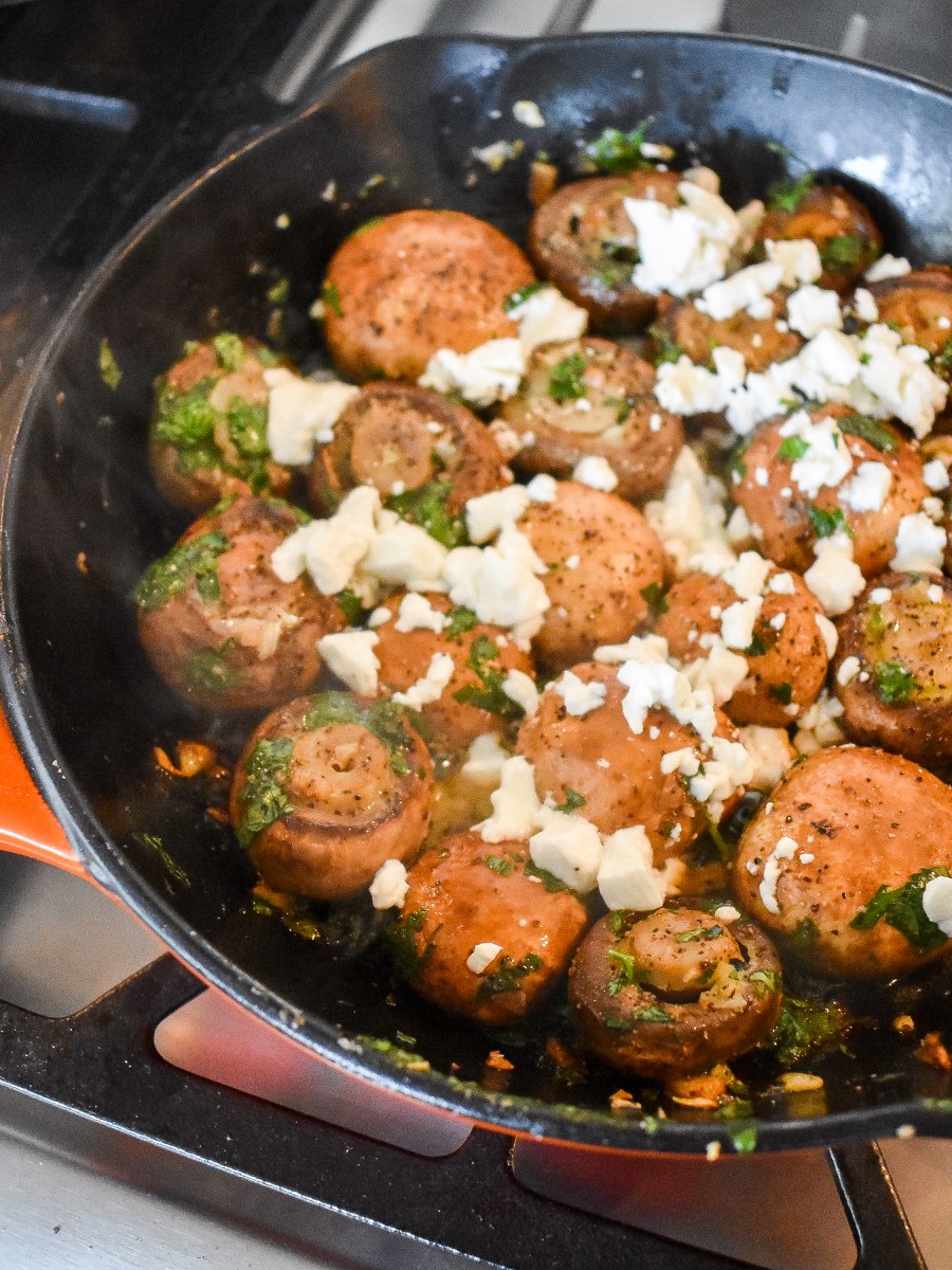 Feta Cremini Mushrooms