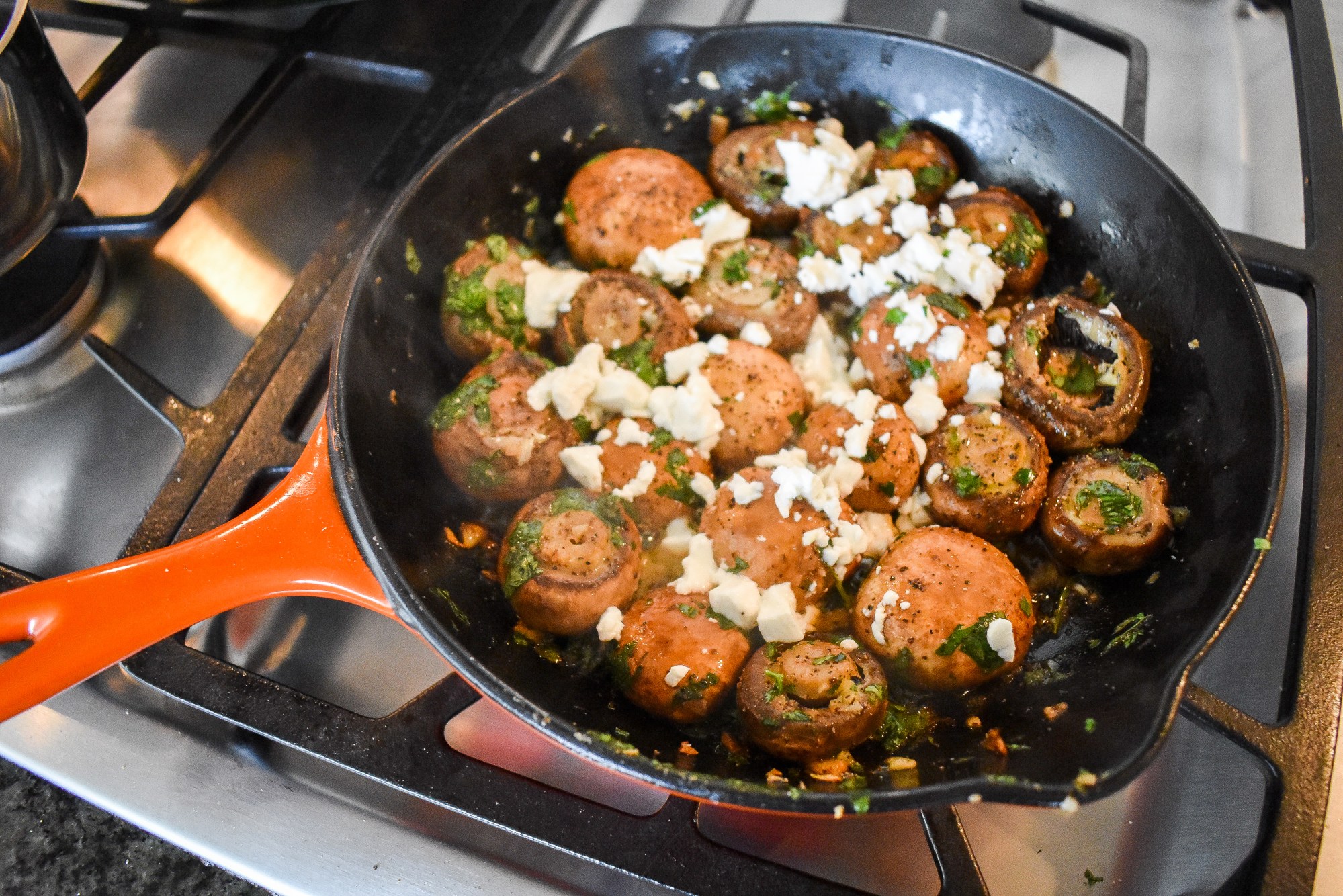 Feta Cremini Mushrooms