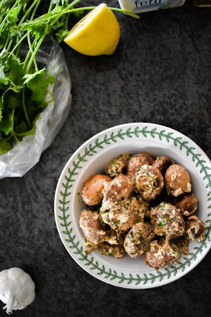 Feta Cremini Mushrooms