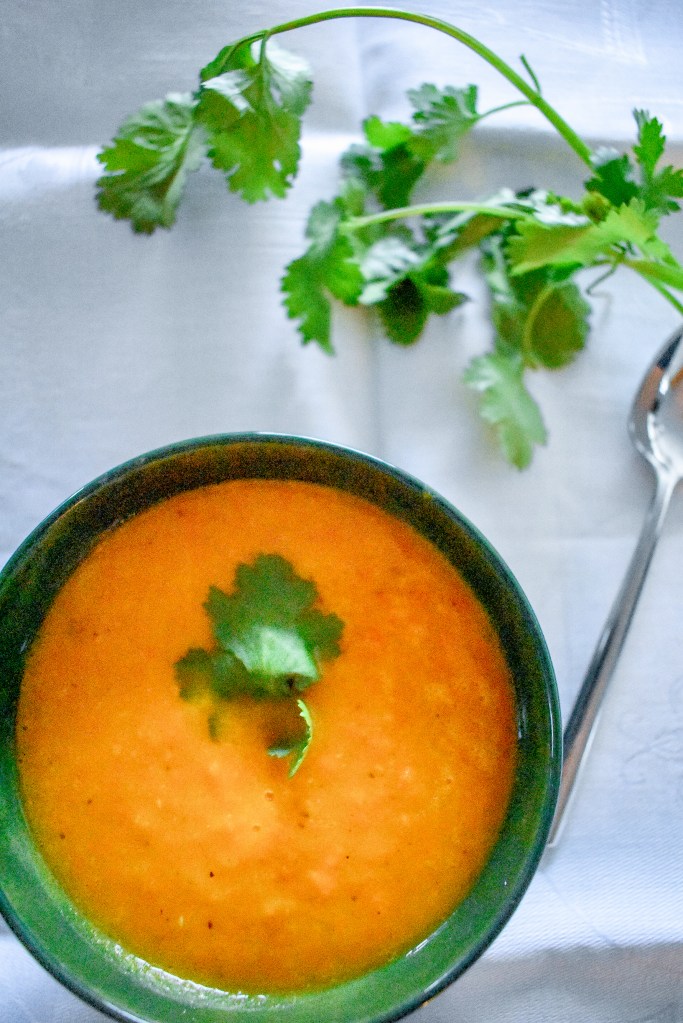 Spicy Roasted Kabocha Squash Soup