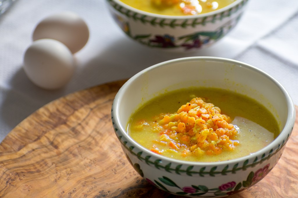 Lentil Egg Drop Soup