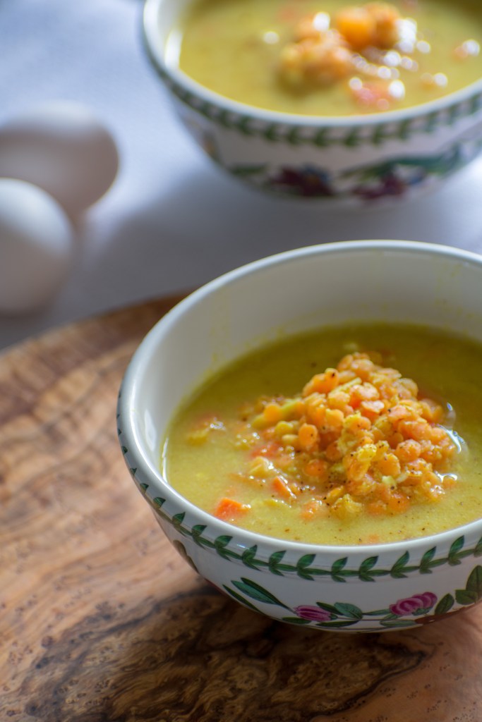 Lentil Egg Drop Soup