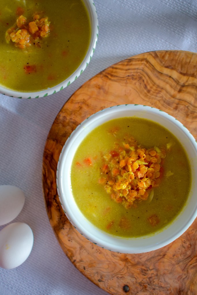 Lentil Egg Drop Soup