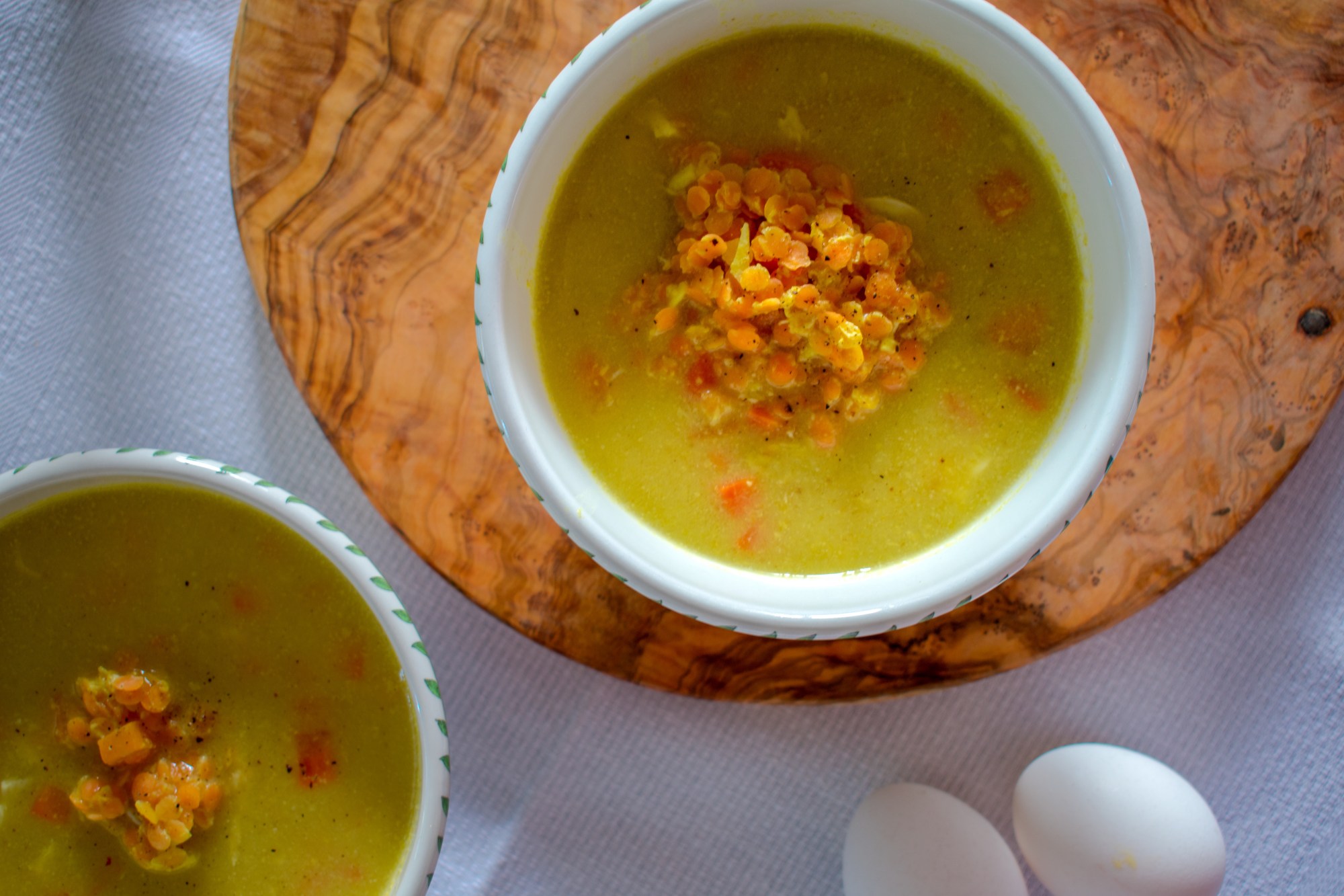 Lentil Egg Drop Soup