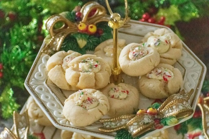 Thumbprint Sugar Cookies with White Chocolate