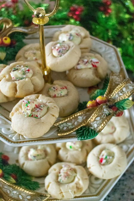 Thumbprint Sugar Cookies with White Chocolate 